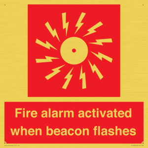 Fire alarm activated when beacon flashes